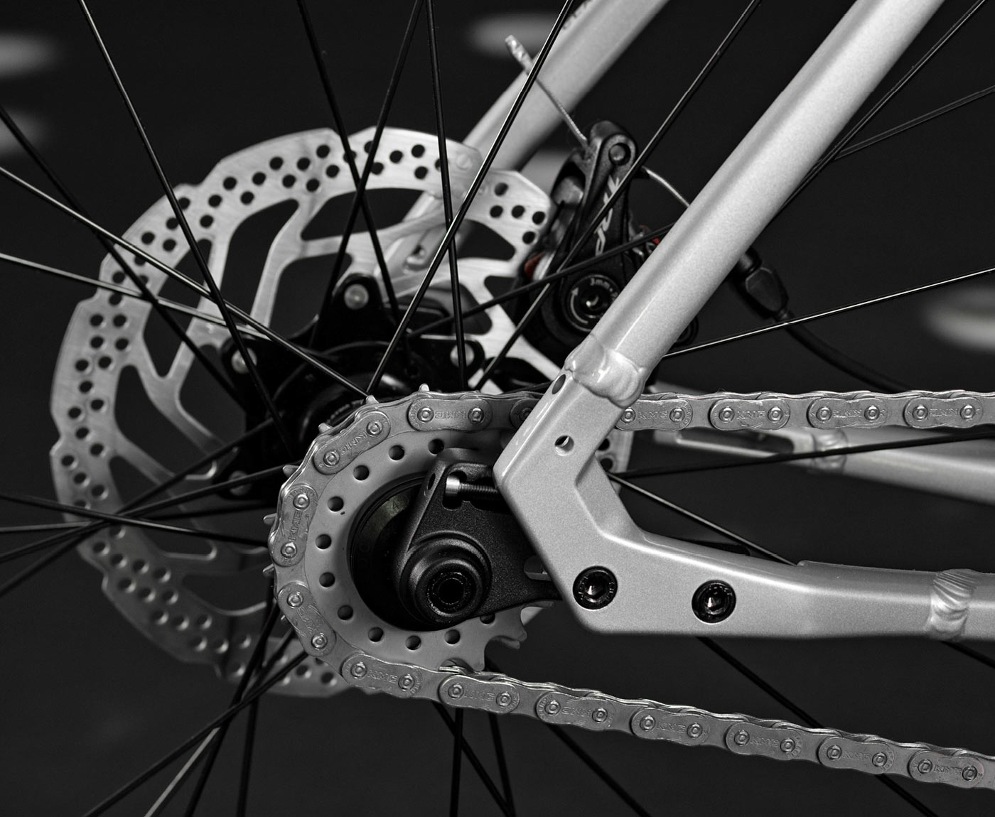 Salsa Stormchaser alloy single-speed gravel bike, dropout detail