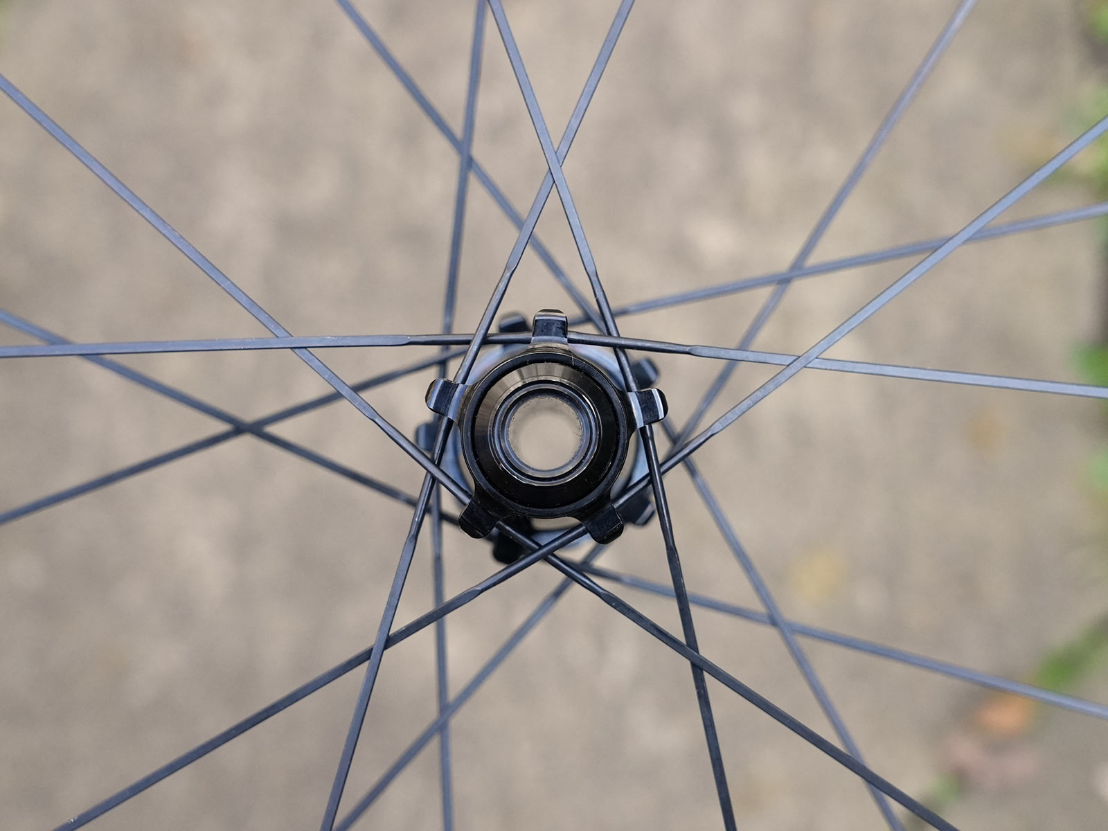 closeup details of hunt 44 aerodynamicist aero road bike wheels