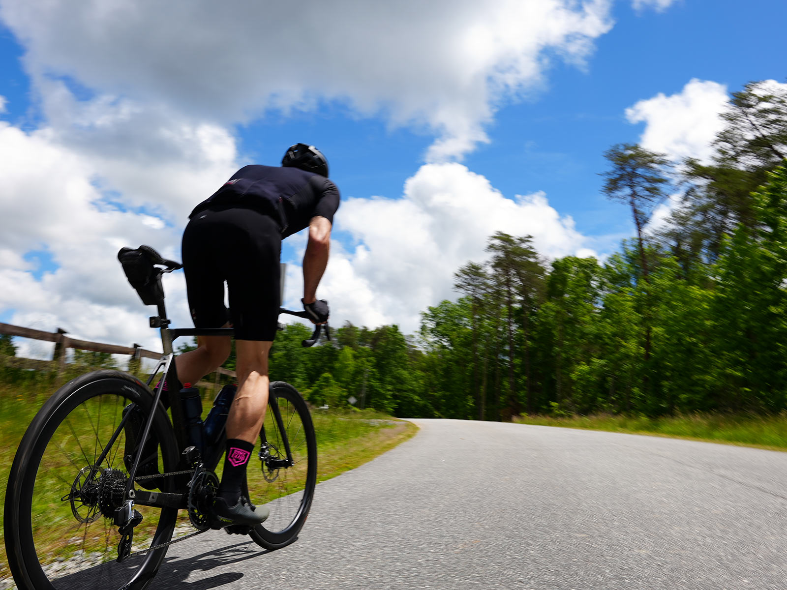hunt 44 aerodynamicist aero road bike wheels being ridden