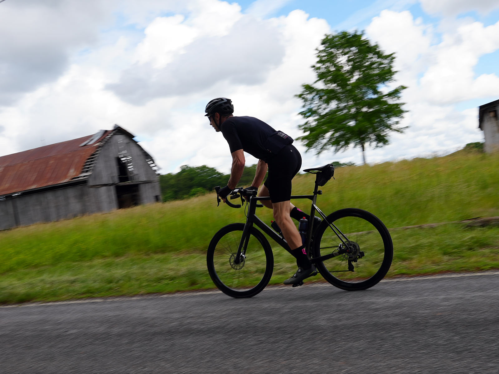 hunt 44 aerodynamicist aero road bike wheels being ridden